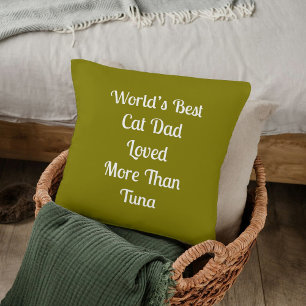 Cojín Decorativo El mejor regalo de amor para papá de gato del mund