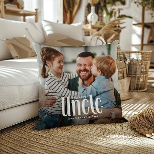 Cojín Decorativo El mejor REGALO Personalizado con Foto Tío