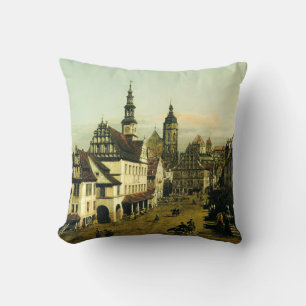 Cojín Decorativo El Mercado de Pirna por Bernardo Bellotto
