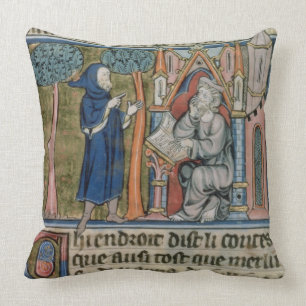 Cojín Decorativo El ms capítulo 95 f.268 MERLIN dicta la historia
