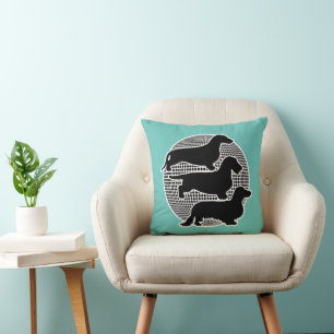 Cojín Decorativo El mundo de 3 Dachshunds diferentes 2