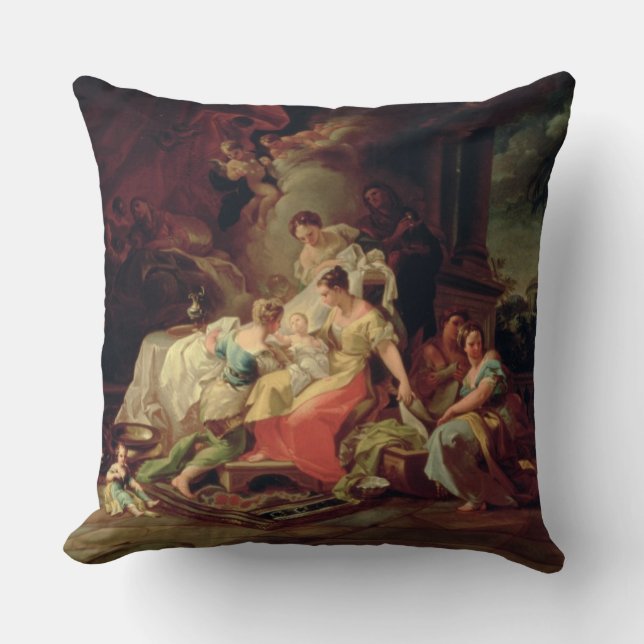 Cojín Decorativo El nacimiento de Maria, c.1753 (aceite en lona) (Anverso)