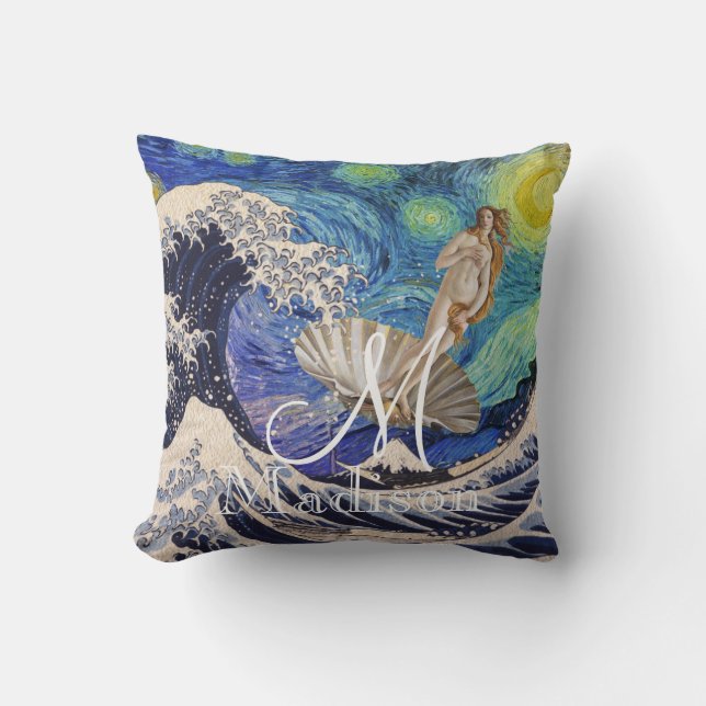 Cojín Decorativo El nacimiento de Venus en la Gran Ola (Anverso)