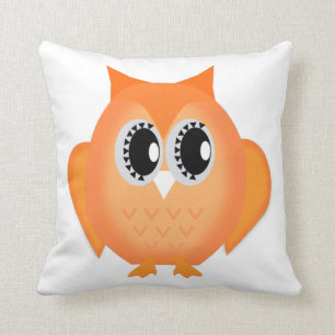 Cojín Decorativo El naranja del búho de pitido de Hootie elige