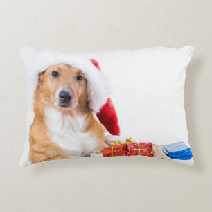 Cojín Decorativo El navidad persigue con la asta y los regalos