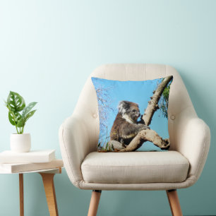 Cojín Decorativo El Oso De Koala En El Viejo Árbol De Pino,