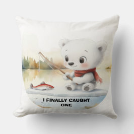 Cojín Decorativo El Oso Pequeño Finalmente Ha Aterrizado Un Pescado