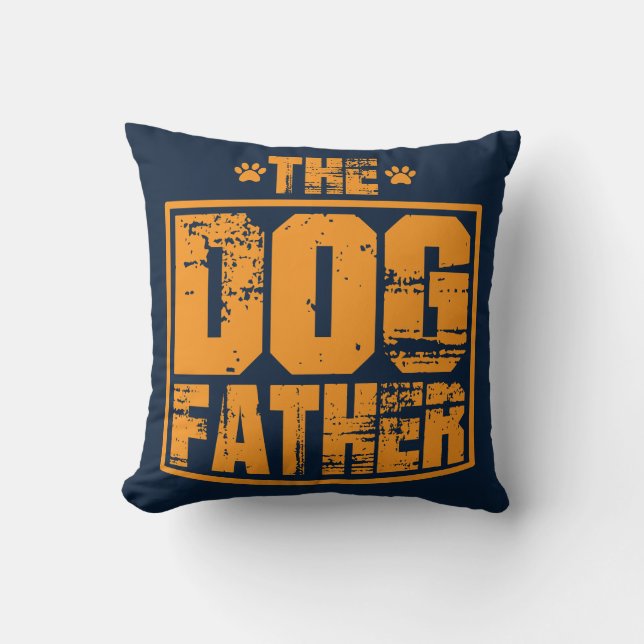 Cojín Decorativo El padre del perro usó la gráfica (Anverso)