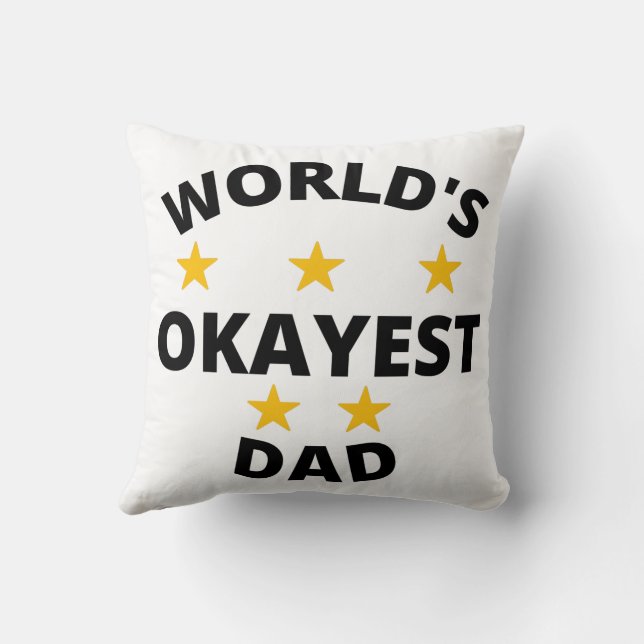 Cojín Decorativo el padre más okayer del mundo (Reverso)