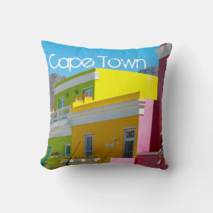 Cojín Decorativo El paisaje de la ciudad de Bo-Kaap de Ciudad del C