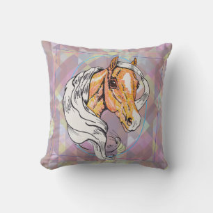 Cojín Decorativo El Palomino (geométrico rosa violeta)