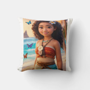 Cojín Decorativo "El paraíso de las mariposas de Moana"