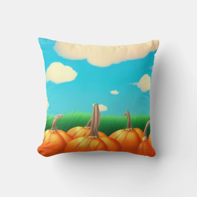 Cojín Decorativo El parche de calabaza (Anverso)