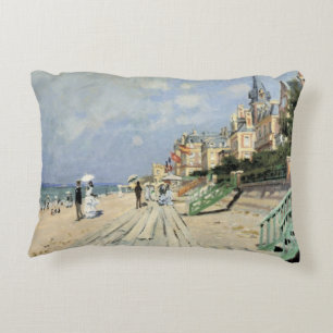 Cojín Decorativo El paseo marítimo en Trouville de Claude Monet