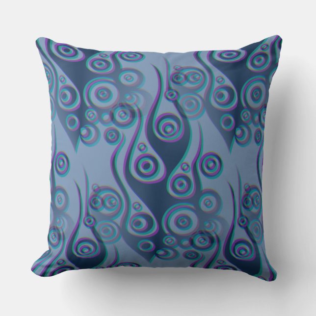 Cojín Decorativo El patrón de las llamas y los círculos del tatuaje (Anverso)