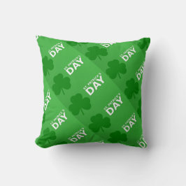 Cojín Decorativo El patrón de Shamrock del Día de San Patricio reve