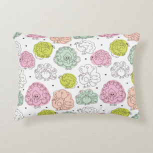 Cojín Decorativo el pavo real embroma el vintage del papel pintado