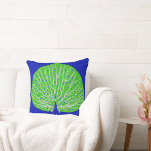 Cojín Decorativo El pavo real purpurina moderno