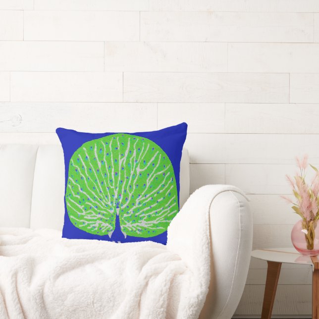 Cojín Decorativo El pavo real purpurina moderno (Sofá)