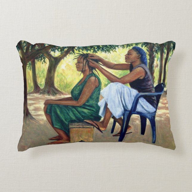 Cojín Decorativo El peluquero 2001 (Anverso)