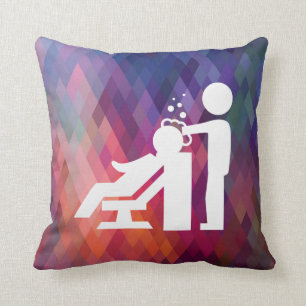 Cojín Decorativo El peluquero trabaja el pictograma