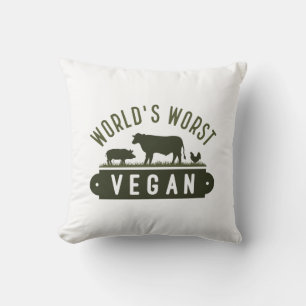 Cojín Decorativo El peor vegano del mundo