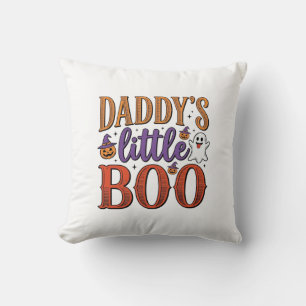 Cojín Decorativo El pequeño Boo de papá Vintage Halloween