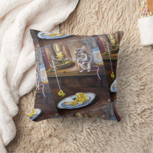 Cojín Decorativo El pequeño pescador con caña pintura de Alfred Fox