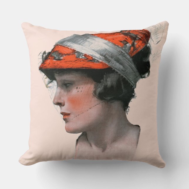 Cojín Decorativo El perfil de la mujer (Anverso)