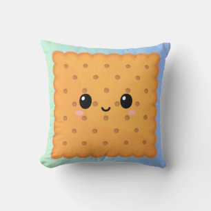 Cojín Decorativo El Personalizado japonés Kawaii Biscuit es gracios