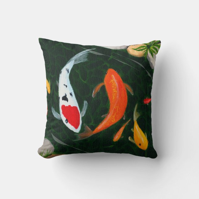 Cojín Decorativo El Pillow de Koi (Anverso)