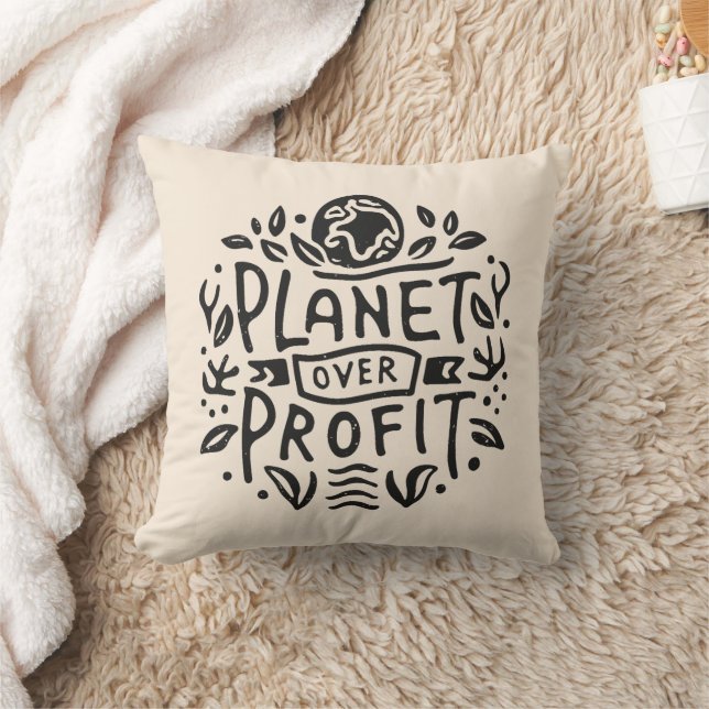 Cojín Decorativo El planeta sobre las ganancias (Manta)