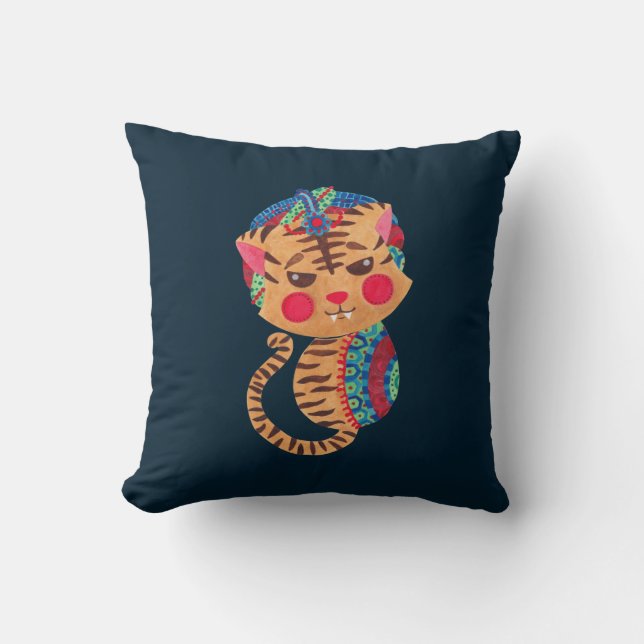 Cojín Decorativo El poco tigre de Bengala (Anverso)