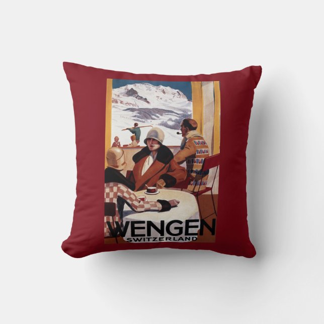 Cojín Decorativo El poster promocional del club en declive (Anverso)