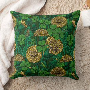 Cojín Decorativo El prado en verde y amarillo