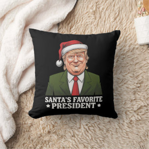 Cojín Decorativo El presidente favorito de Santa divertido Trump Na