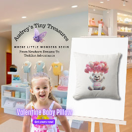 Cojín Decorativo El primer Día de San Valentín Pillow del bebé