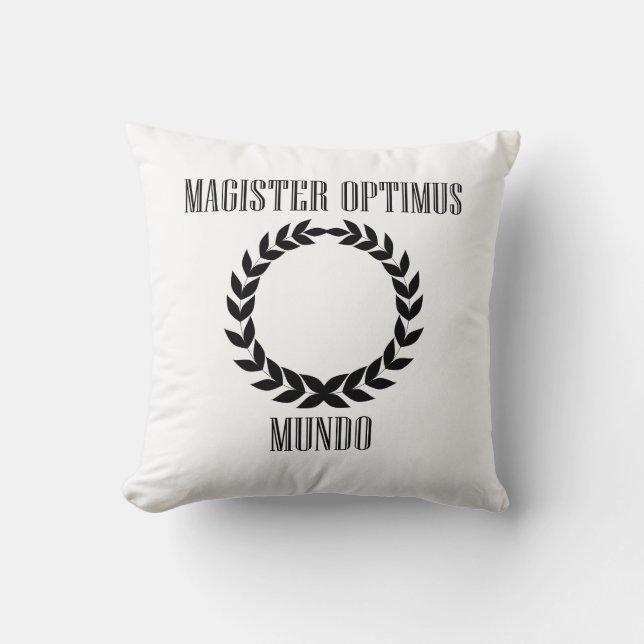 Cojín Decorativo El profesor más grande del mundo (varón) (Anverso)