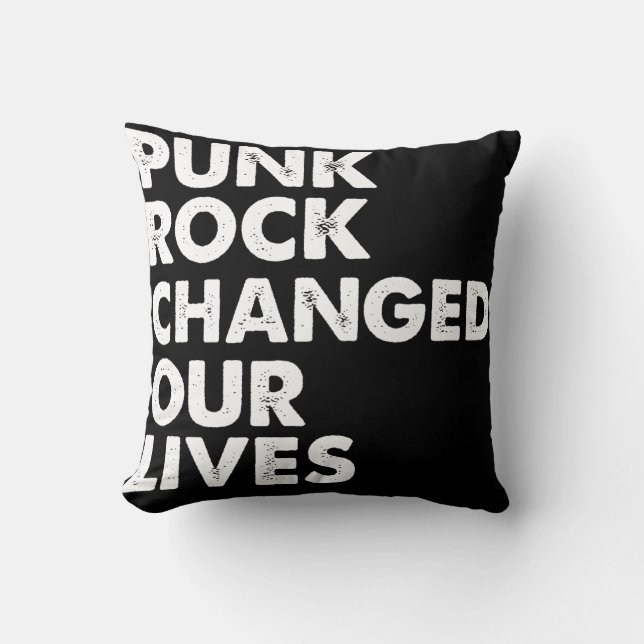 Cojín Decorativo El punk rock cambió nuestras vidas (Anverso)