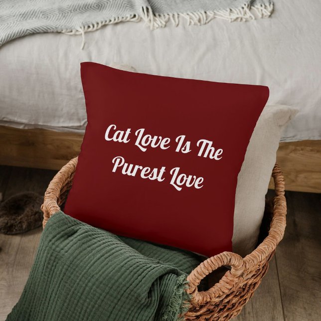Cojín Decorativo El purest del amor del gato personaliza el rojo os (Subido por el creador)