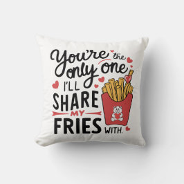Cojín Decorativo El que voy a compartir mis papas con divertidos Sa