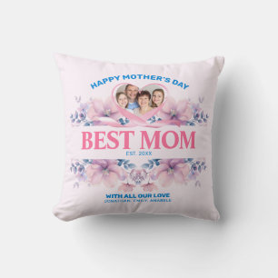 Cojín Decorativo El regalo del Día de la Madre por la mejor foto de