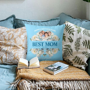 Cojín Decorativo El regalo del Día de la Madre por la mejor foto de