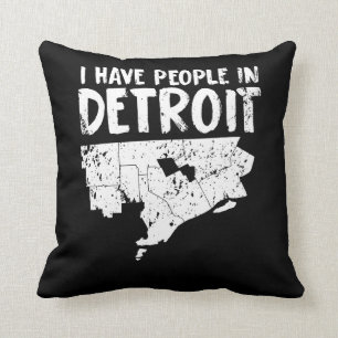 Cojín Decorativo El regalo Michigan divertido de Detroit es hogar