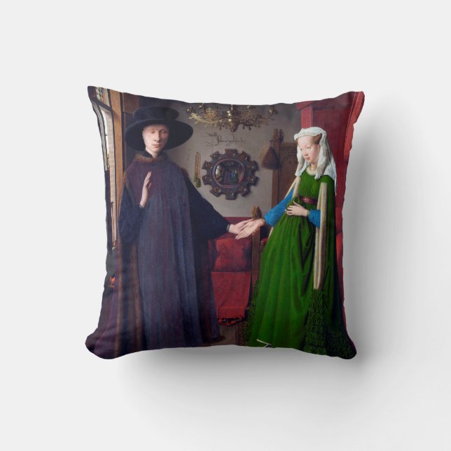 Cojín Decorativo El retrato de Arnolfini, Jan van Eyck (Anverso)