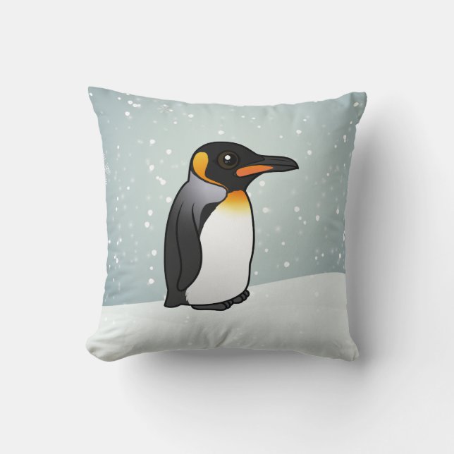 Cojín Decorativo El rey Pingüino (Anverso)