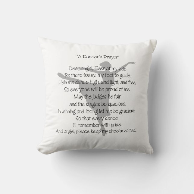 Cojín Decorativo El rezo de un bailarín (Anverso)
