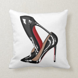 Cojín Decorativo El rojo basa los zapatos de los estiletes, tacones