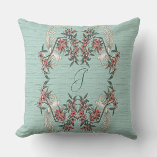 Cojín Decorativo El romance de la seda 20" Aqua