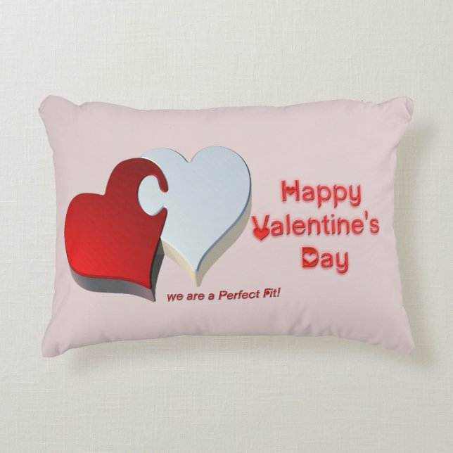 Cojín Decorativo El rompecabezas de San Valentín (Anverso)